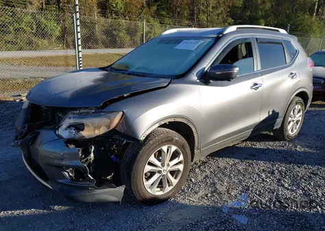 2015 Nissan Rogue Sv z USA, uszkodzony, nr VIN KNMAT2MV8FP515406